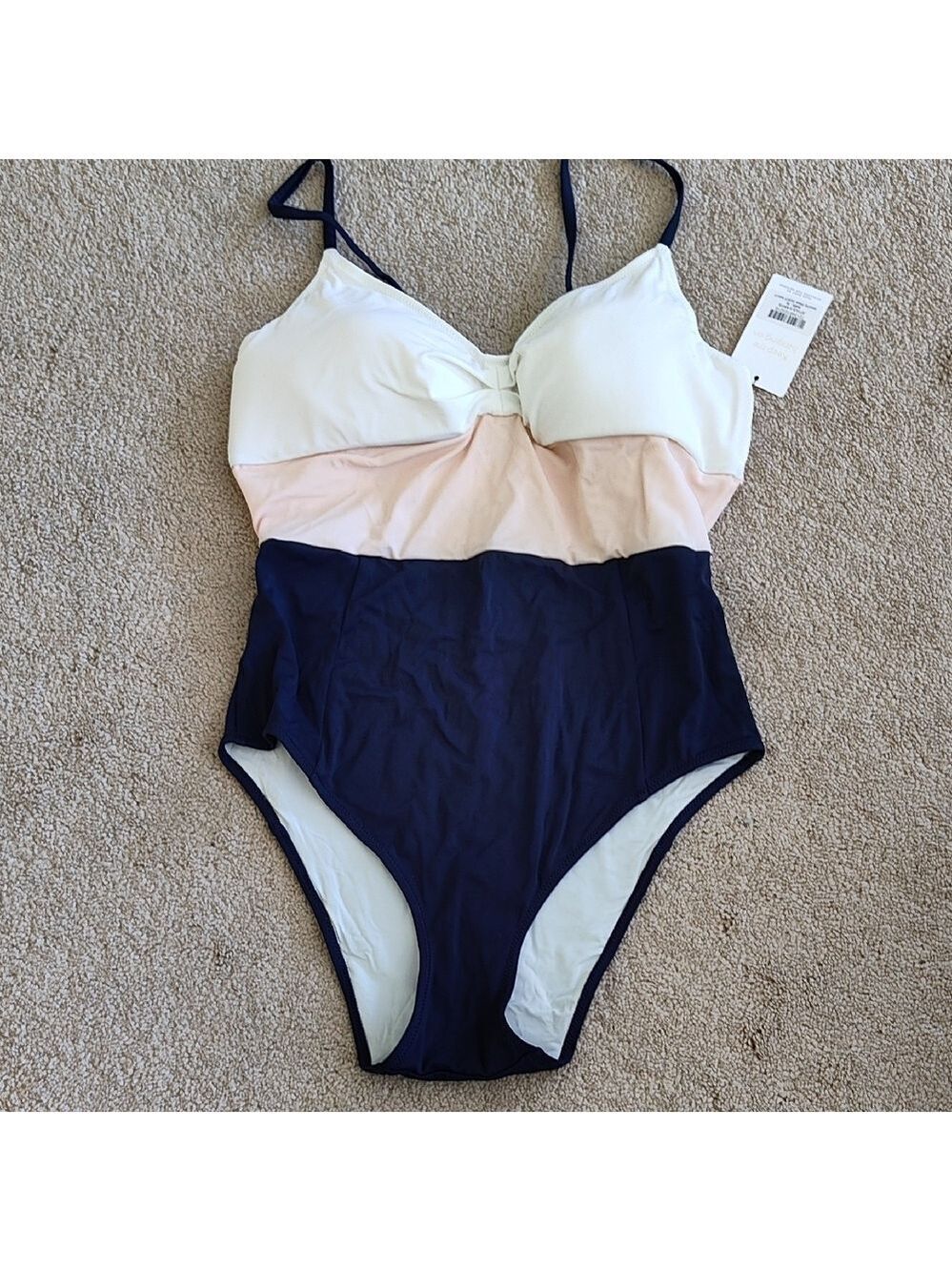 Lively Kids Swim One Piece in Navy, White, and Pink